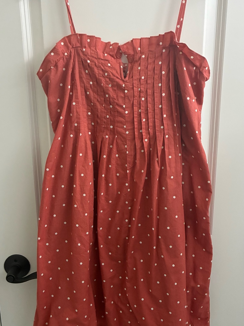 Madewell Rust Red Polka Dot Mini Dress